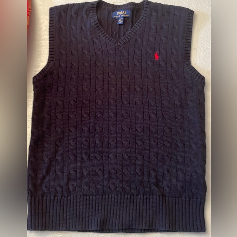 Polo Ralph Lauren large boys (14-16) navy vest